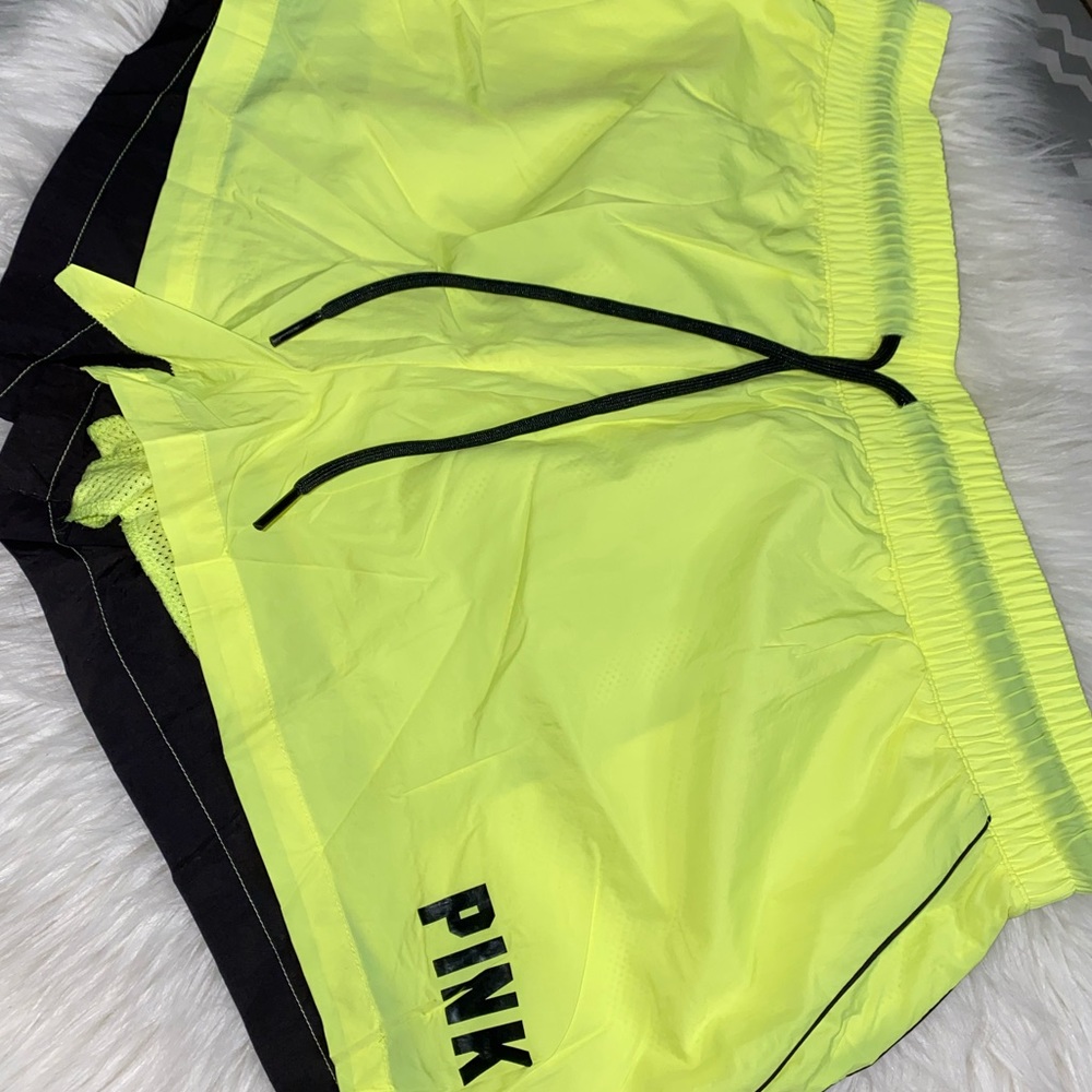 Victoria secret pink neon / black shorts new